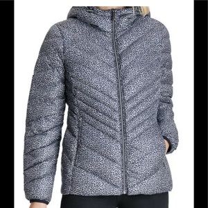 Michael Kors packable down jacket puffer leopard S